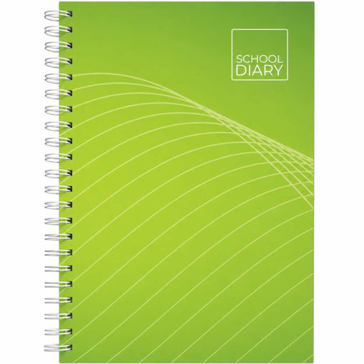 Picture of SCHOLASTIC DIARY SPIRAL WAVE GREEN